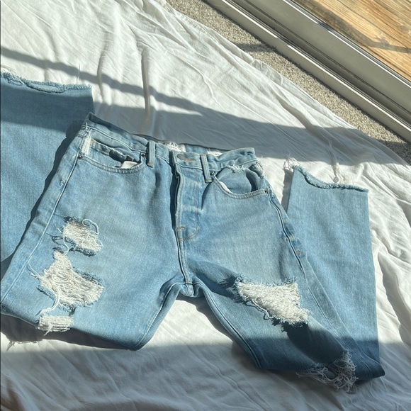 Frame Denim Le Original Light Blue Distressed Jeans - Picture 4 of 8